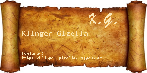 Klinger Gizella névjegykártya